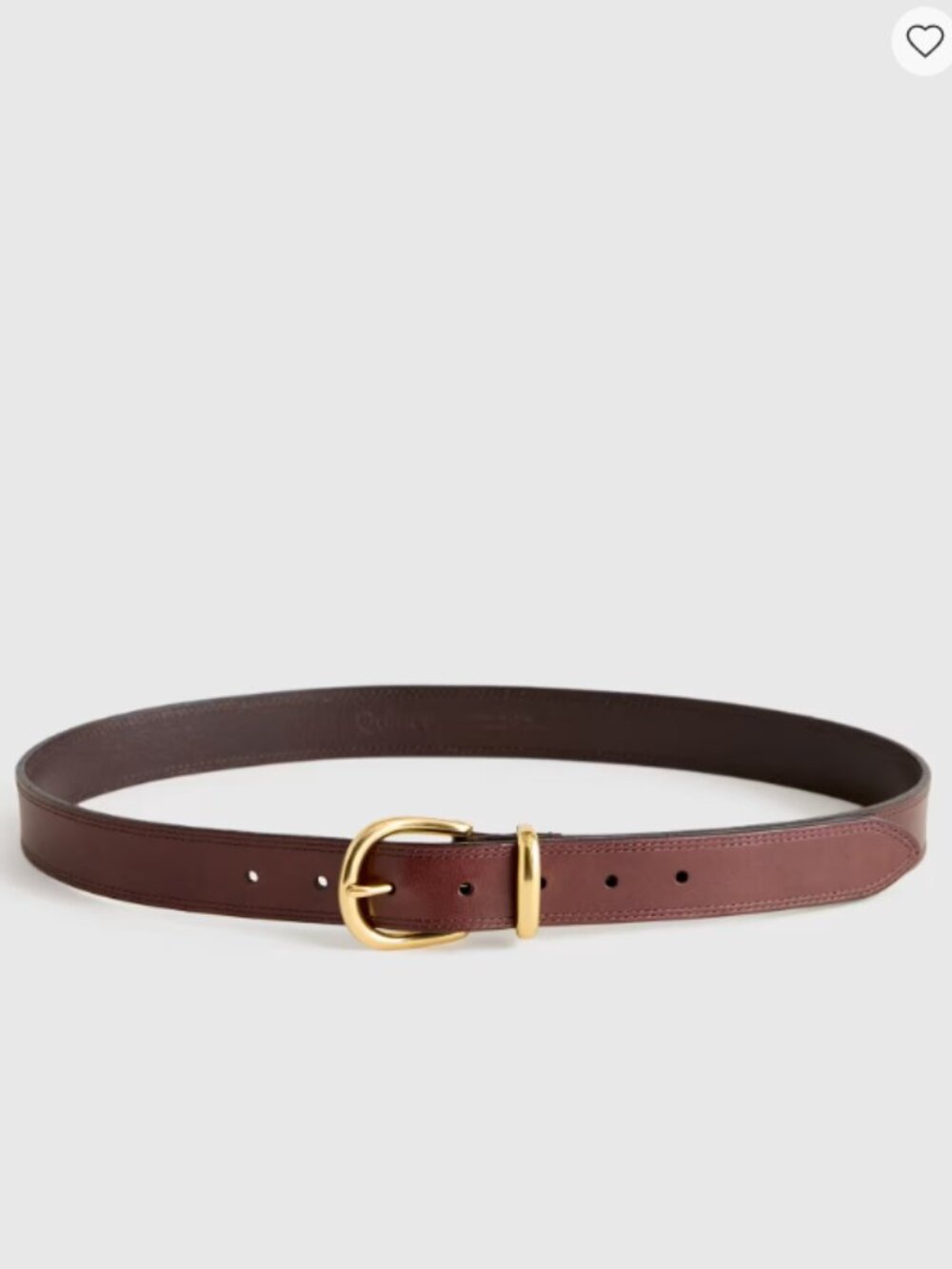NWT Quince Allegra European Leather Belt in Expresso Brown Size Medium